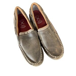 Twisted X WDMMS005 Moccasin Loafers Slip On Shoes Leather Brown‎ Womens 8.5M